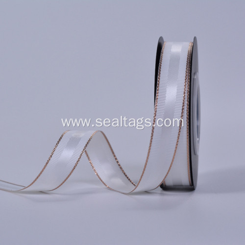 Single Face Slited Edge Polyester Satin Ribbon